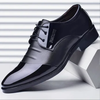 נעלי גברים 2023 העסק החדש אוקספורד נעלי שמלה הלם קליטת נעליים ללבוש עמיד נעליים מזדמנים גודל גדול Chaussure Homme