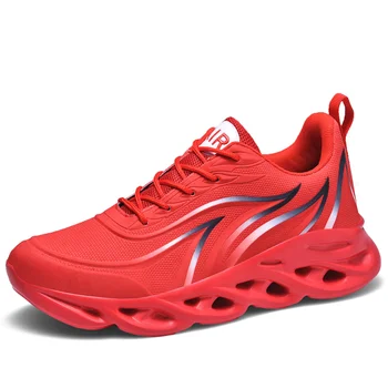 נעלי ריצה גברים להבה מודפס נעלי ספורט מעופף לארוג נעלי ספורט נוחות חיצונית גברים נעלי ספורט נעלי 2021