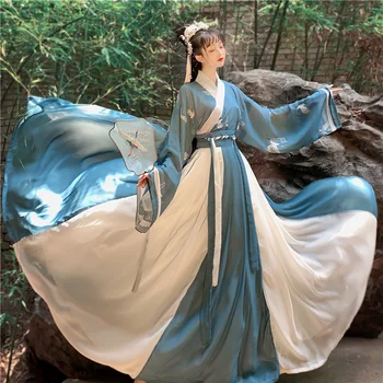 נשים Hanfu השמלה הסינית המסורתית בד תלבושת עממית עתיקה לרקוד הבמה בתלבושות מזרחיות נסיכה מהאגדות קוספליי