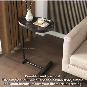ספה מגש 63cm גבוהה לצד שולחן, ספות, מיטה חטיף שולחן סלון, חדר שינה קטן השולחן עם מסגרות מתכת השולחן