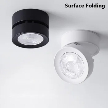 ספוט LED Downlight מתקפל התקרה אור זרקורי Led 7W 10W 15W צמודי התקרה אלומיניום כתמים מנורת אור פנימי