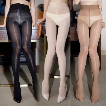 סקסי נשים גרבי טייץ גרביון רשת שמן מבריק גרביים אלסטיות גבוהה הנשי גרביונים 2023 הקיץ דק הלבשה תחתונה