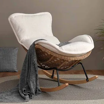 עץ חיצונית כסאות סלון תמיכה לגב עצלן קש כסא נדנדה למרפסת נוח Sandalyeler הסלון אביזרים
