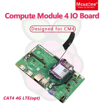 פאי פטל לחישוב מודול 4 IO לוח, BCM2711, פיתוח פלטפורמה CM4 כיור חום, 4G LTE, מודול CM4 IO לוח