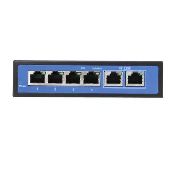 פו מתג רשת 6-יציאה עם 4 פורטים PoE 0Mbps Power over Ethernet Switch - מיועד לשימוש
