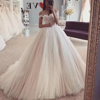 פשוט Vestidos דה Noiva לנשים 2023 שמלת נשף שמלת הכלה גודל פלוס את הכתף מתוקה נסיכה גלימת De Mariée