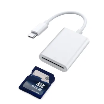 קורא כרטיסי SD USB C סוג C מצלמה קורא כרטיסי SD כבל מתאם עבור MacBook Samsung Galaxy S9/S8 Huawei P20 Pro נייד