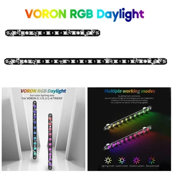 שדרוג 5V RGB LED מנורות בר Voron 0.1/0.2/2.4 מדפסת 3D אור-PCB משופרת להאיר LED רצועה להחלפה