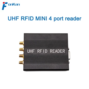 FONKAN 860-960Mhz UHF RFID Reader ממשק RS232 4 אנטנה יציאת ISO18000-6C חינם SDK הדגמה
